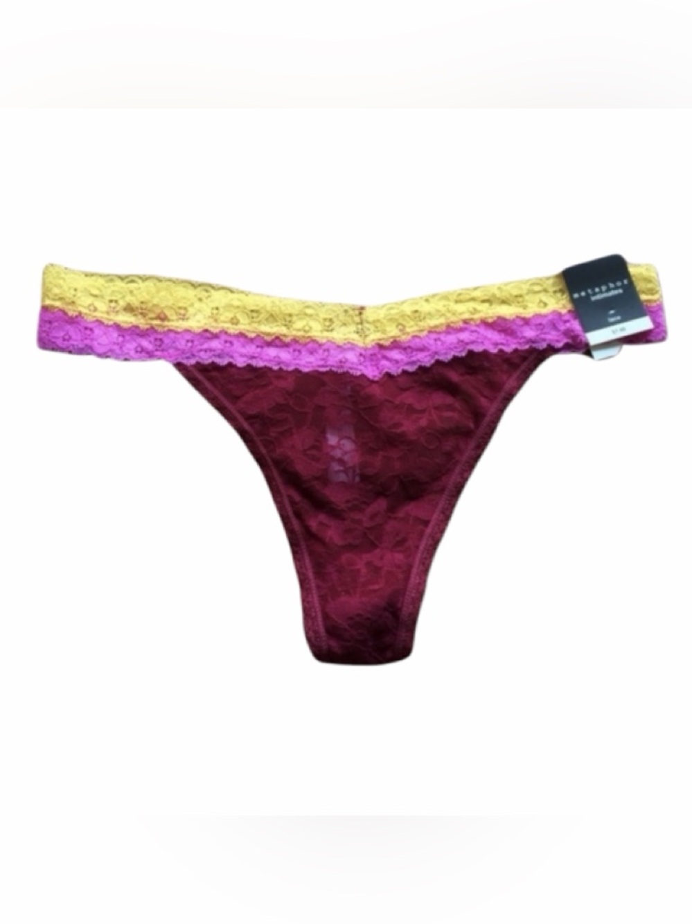 Metaphor Tricolor Lace Thong Panties NWT